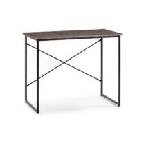 Mesa de escritorio - VS VENTA-STOCK Cáceres color Negro, Mesa de Ordenador, Estilo Industrial, Derivados de madera, 90 cm x 50 cm