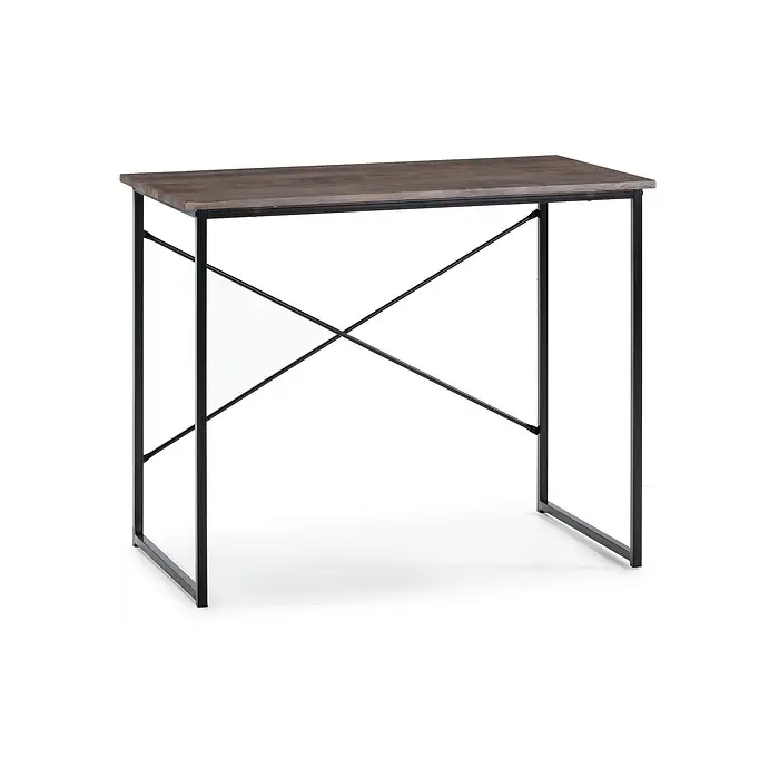 Mesa de escritorio - VS VENTA-STOCK Cáceres color Negro, Mesa de Ordenador, Estilo Industrial, Derivados de madera, 90 cm x 50 cm