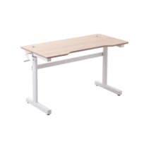 Mesa escritorio regulable - VINSETTO 920-073WT, MDF, Metal, 60 cm x 120 cm, Madera Natural