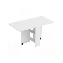 Mesa de comedor - HOMCOM 02-0621, Melamina de Madera, 140 cm x 75 cm, Blanco