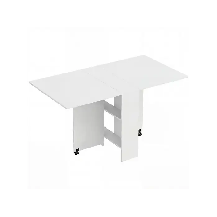 Mesa de comedor - HOMCOM 02-0621, Melamina de Madera, 140 cm x 75 cm, Blanco