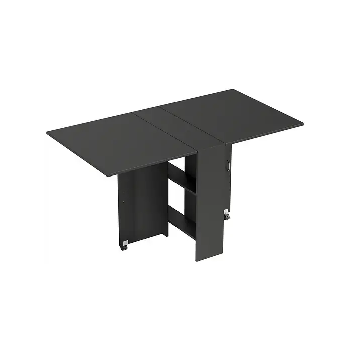 Mesa de comedor - HOMCOM 835-621V00BK, Melamina de Madera, 140 cm x 75 cm, Negro