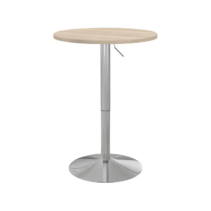 Mesa de bar - HOMCOM 83A-087V80AK, MDF, Acero, 60 cm x 60 cm, Roble