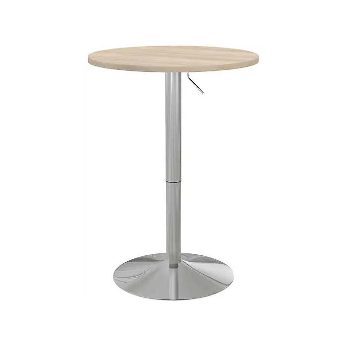 Mesa de bar - HOMCOM 83A-087V80AK, MDF, Acero, 60 cm x 60 cm, Roble